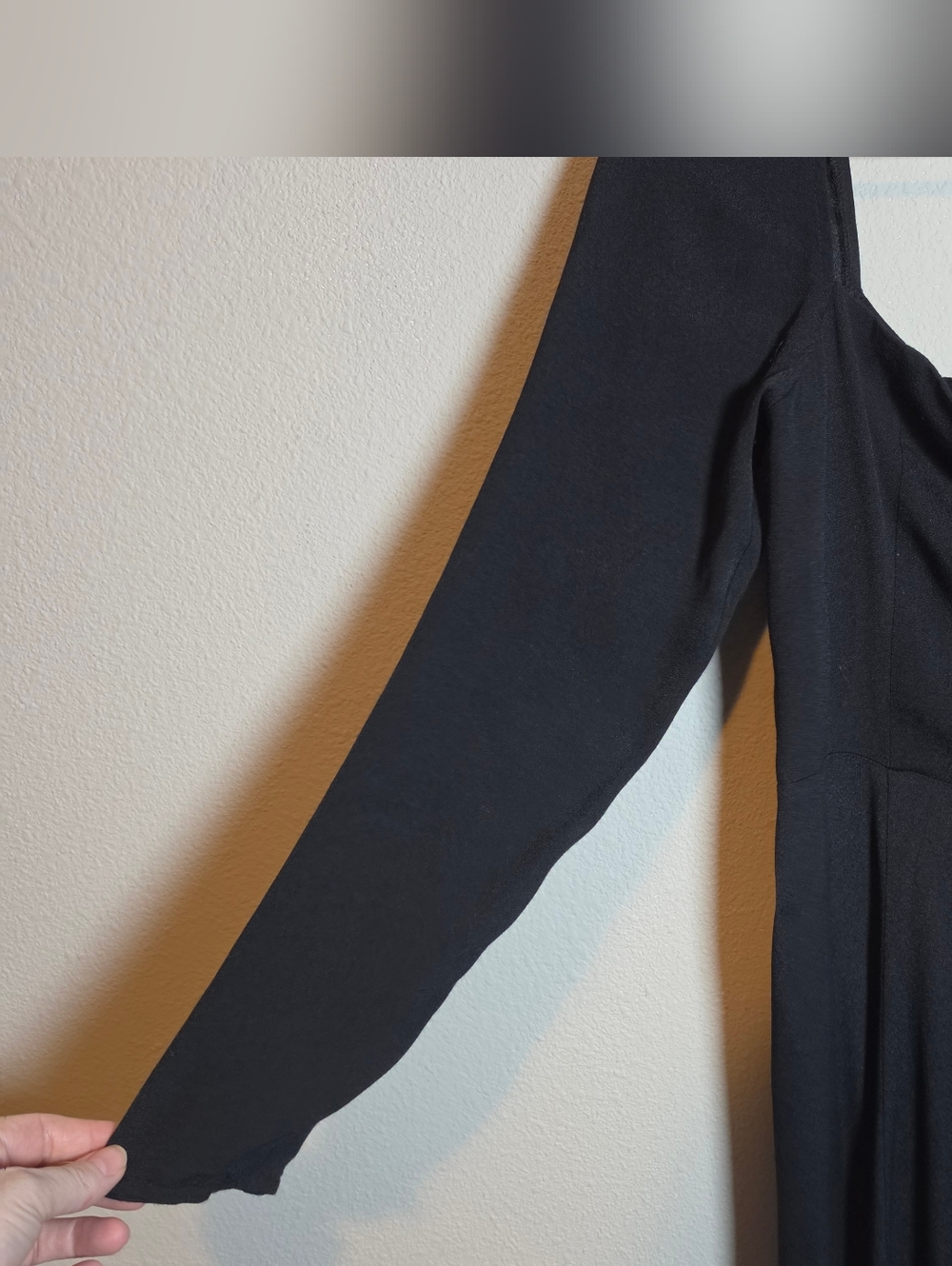 Reformation Sigmund Dress Black Size 6 Square Neck High Slit Midi Dress - Picture 4 of 11